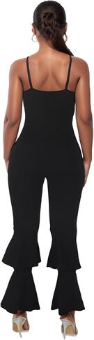 PORRCEY Women Sexy Elegant Velvet Party Club Night Bodycon Casual Jumpsuits Clubwear in Saudi Arabia