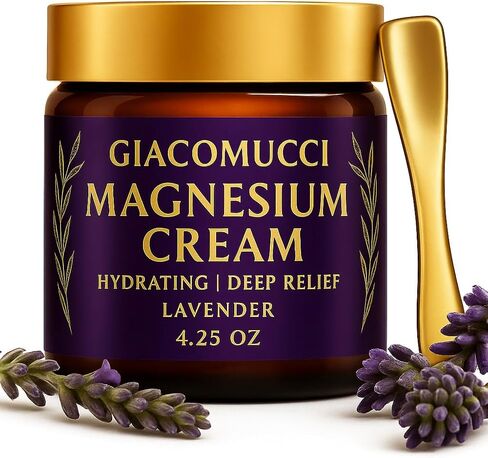 Magnesium Cream for Nighttime Relief - Magnesium Chloride Body Balm - Fast Absorbing Leg, Arm & Chest Lotion - Sleep Support & Wellness Recovery -Safe for Kid - Lavender in Saudi Arabia