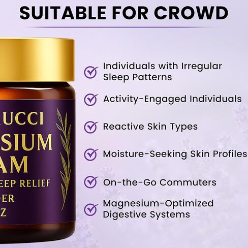 Magnesium Cream for Nighttime Relief - Magnesium Chloride Body Balm - Fast Absorbing Leg, Arm & Chest Lotion - Sleep Support & Wellness Recovery -Safe for Kid - Lavender in Saudi Arabia