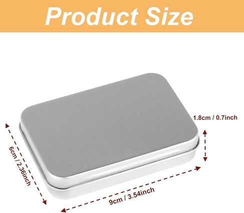 Tin Box with Lid, Small Metal Box Rectangular Hinged Lids Tin Empty Tins Box Containers Mini Cookie Tin Case Portable Metal Tins with Lids for Candies Soaps Earrings Jewelry Crafts Gifts, Black in Saudi Arabia