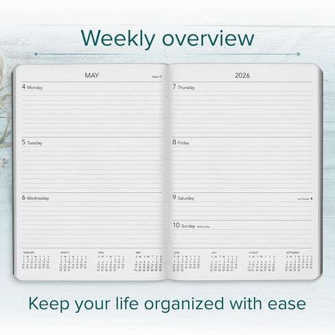 مخطط هاربور بوكيت الأسبوعي 2024 - كحلي ليدا - 6x3.25 بوصة in Kuwait