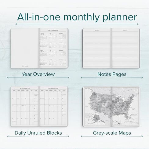 مخطط هاربور بوكيت الأسبوعي 2024 - كحلي ليدا - 6x3.25 بوصة in Kuwait