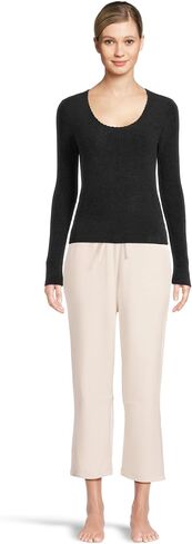 Barefoot Dreams Women's CozyChic Ultra Lite Ribbed Scallop Scoop Neck in Saudi Arabia