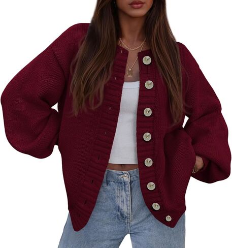 PRETTYGARDEN Women's 2025 Winter Cardigan Sweaters Trendy Chunky Knit Long Sleeve Button Up Casual Warm Fall Jackets Coats in Saudi Arabia