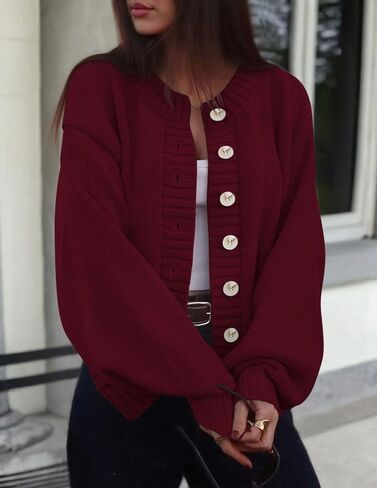 PRETTYGARDEN Women's 2025 Winter Cardigan Sweaters Trendy Chunky Knit Long Sleeve Button Up Casual Warm Fall Jackets Coats in Saudi Arabia