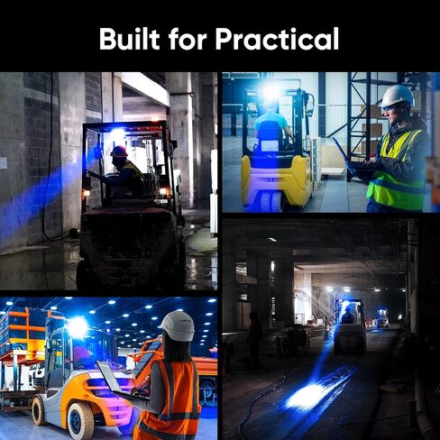 Forklift Safety Light - Blue LED 20W, 50,000-Hour Lifespan,IP68 Waterproof,DC 12-80V,Aluminum Housing - Industrial Forklift Warning Light for Warehouse & Construction Safety,Pedestrian Warning in Saudi Arabia