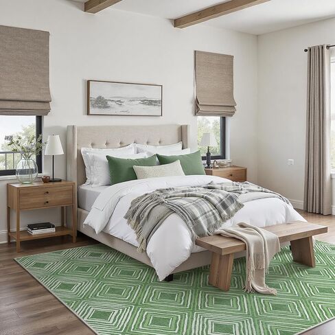 Genimo 2x5 Runner Rug Non Slip ، المتسابقون القابلون للغسل في الممرات للممرات ، Boho Vintage Chenille Print Brans ، سجاد رفيع الوزن رفيع للدخول ، غسيل ، رمادي/بني in Kuwait