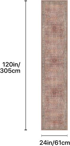 GENIMO Checkered Runner Rug 2x6, Minimalist Geometric Runners for Hallways, Modern Neutral Carpet, Machine Washable Rug Non Slip, Soft Texture & Sleek Design for Elevated Interiors Brown in Kuwait