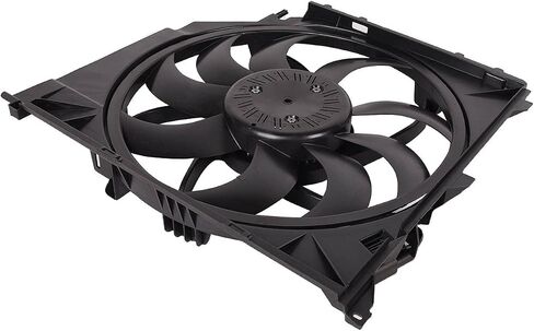 TOPAZ Radiator Cooling Fan Assembly Fit for BMW E83 X3 2004-2010 Replace 17113442089 17113415181 600W in Saudi Arabia