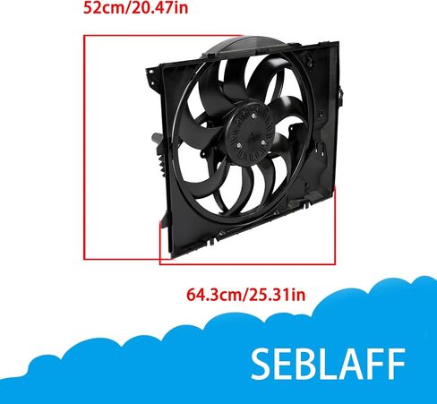 Radiator Condenser Cooling Fan Replacement for 328i 2007-2013 Replacement for 323i 2006-2011 in Saudi Arabia