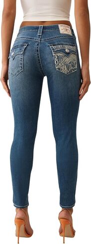True Religion Women's Money Emb Jennie Mr Skinny Jeans – Skinny Fit with Big T Flap & Embroidery in Saudi Arabia