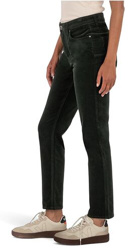 KUT from the Kloth Women's Rachael High-Rise Fab Ab Mom Regular Hem-Long in Dark Forest in Saudi Arabia