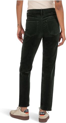 KUT from the Kloth Women's Rachael High-Rise Fab Ab Mom Regular Hem-Long in Dark Forest in Saudi Arabia