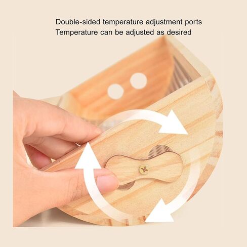 Solid Wood Moxa Box Cervical Pillow Moxibustion Box with Velvet Smoke Filter Cover Home Use Rotating Temperature Treatment Tool for Whole Body(1pcs) in Saudi Arabia