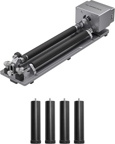 ATOMSTACK MAKER R1 PRO نقش ظرف ليزر دوار بالليزر 4 في 1 نقش ليزر متعدد الوظائف متوافق مع معظم النقش للعناصر غير المنتظمة والأجسام الكروية والأسطوانية رمادي in Kuwait