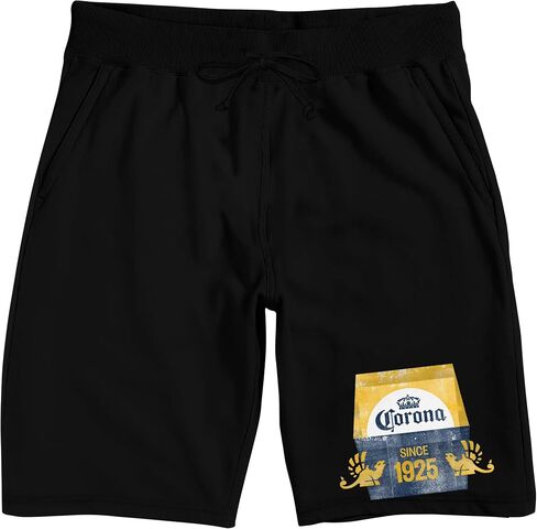 Corona Beer Label Adult Black Sleep Pajama Shorts in Saudi Arabia