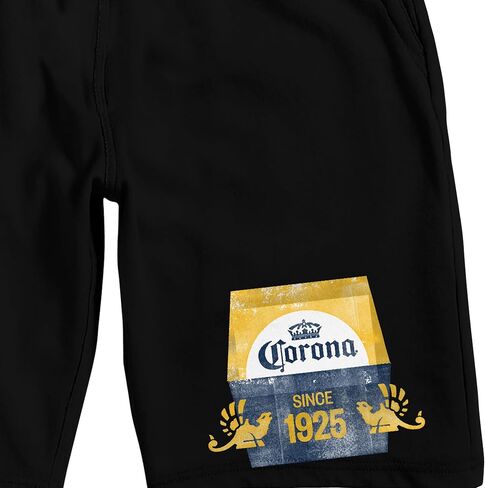 Corona Beer Label Adult Black Sleep Pajama Shorts in Saudi Arabia