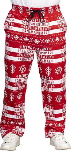 Ya Filthy Animal Merry Christmas Adult Sleep Lounge Pants - Festive Unisex Pajama Bottoms in Saudi Arabia