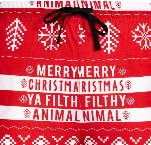 Ya Filthy Animal Merry Christmas Adult Sleep Lounge Pants - Festive Unisex Pajama Bottoms in Saudi Arabia