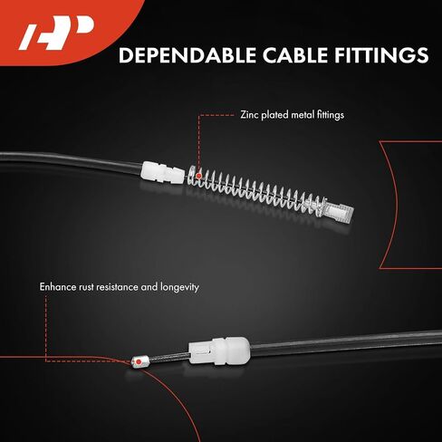 A-Premium Rear Driver and Passenger Side Parking Brake Cable Assembly Compatible with Cadillac Models: SRX 2004-2009, STS 2005-2011, 2-PC Set - Replace# 25764260, 20772270 in Saudi Arabia