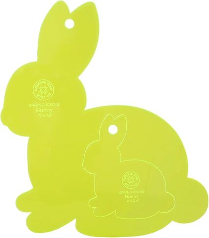 Acrylic Quilting Template, Set of 6 Spring Themed Shapes | for Use with 10" Precut Fabric Squares | Layer Cake Patchwork Quilt Supplies for Cutting Patterns, Sewing, and Blanket Making, Green, ASY575 in Saudi Arabia