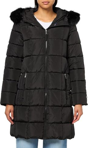 Tommy Hilfiger Women's Outerwear Heavy Weight Puffer, Black, Large in Saudi Arabia