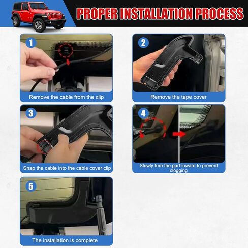 Rear Defogger Cable Cover, Compatible with Jeep Wrangler JL (2018-2024), ABS Wire Protection Trim, Rear Window Decorative Cover, Durable & Heat Resistant, Easy Installation in Kuwait