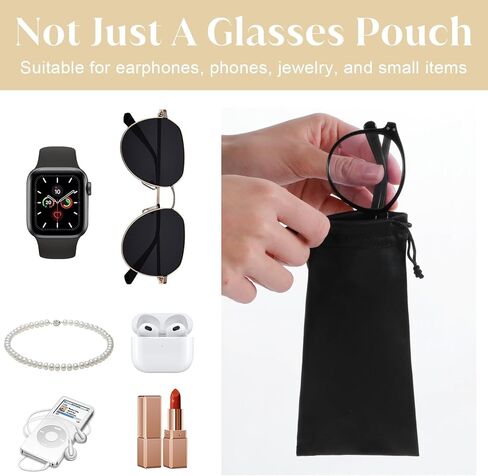 13 قطعة من النظارات الشمسية المصنوعة من الألياف الدقيقة حقيبة سفر للنظارات حافظة ناعمة برباط نظارات حقيبة تخزين لمشاهدة المجوهرات والهواتف الذكية ﻿الاتصال بالهاتف in Kuwait