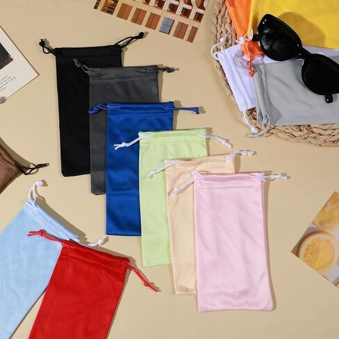 13 قطعة من النظارات الشمسية المصنوعة من الألياف الدقيقة حقيبة سفر للنظارات حافظة ناعمة برباط نظارات حقيبة تخزين لمشاهدة المجوهرات والهواتف الذكية ﻿الاتصال بالهاتف in Kuwait