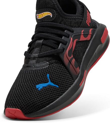 PUMA Softride Enzo Sneaker, Black-Red Fire, 12 US Unisex Little Kid in Saudi Arabia