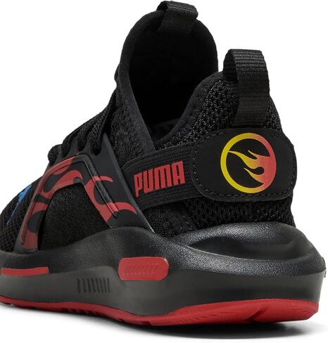 PUMA Softride Enzo Sneaker, Black-Red Fire, 12 US Unisex Little Kid in Saudi Arabia