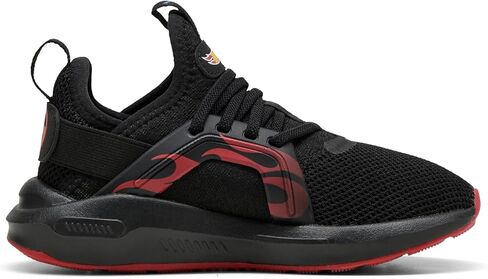 PUMA Softride Enzo Sneaker, Black-Red Fire, 12 US Unisex Little Kid in Saudi Arabia