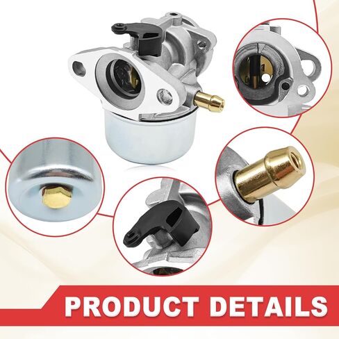 مكربن ​​799868 لمحركات Briggs & Stratton 4-7 HP (بدون اختناق) يتضمن حشية وحلقة دائرية عالية الأداء لاستبدال كربوهيدرات المحرك الصغير 694202، 693909 متوافق مع الموديلات 14111، 698444 in Kuwait