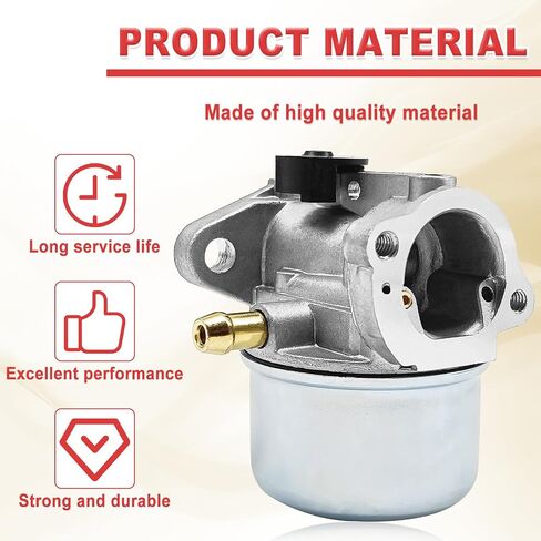 مكربن ​​799868 لمحركات Briggs & Stratton 4-7 HP (بدون اختناق) يتضمن حشية وحلقة دائرية عالية الأداء لاستبدال كربوهيدرات المحرك الصغير 694202، 693909 متوافق مع الموديلات 14111، 698444 in Kuwait