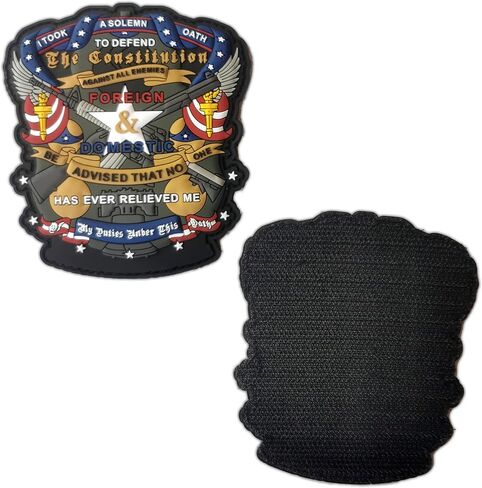 Oath to The US Constitution Patriotic Veteran Law Enforcement Morale 4" PVC Patch in Saudi Arabia