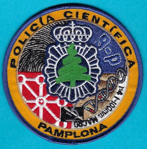 Embroidered Patch -Pamplona Spain POLICIA CIENTIFICA Forensic CSI Shoulder Patch in Saudi Arabia