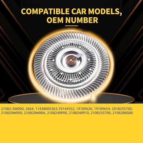 Engine Cooling Fan Clutch for Nissan Frontier 1999-2004, Xterra 2000-2004, Pathfinder 1990-2000, Infiniti Q45 1993-1996, QX4 1997-1998/2000 V6 3.3L 3.0L 2664 210820W000 in Saudi Arabia