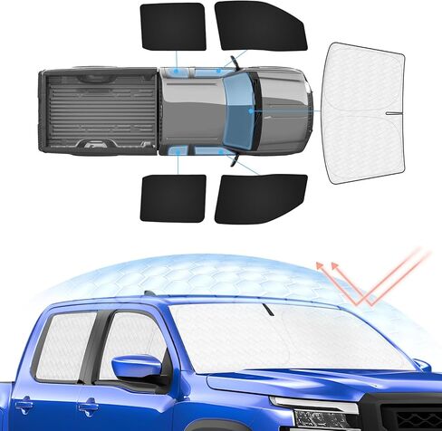8PCS Windshield Sun Shade Kit for 2016-2021 Honda Civic 10th Gen. Full Rear&Side Window Privacy Sunshade Foldable Sun Visor Protector Blocks UV&Heat Civic Interior Accessories in Saudi Arabia