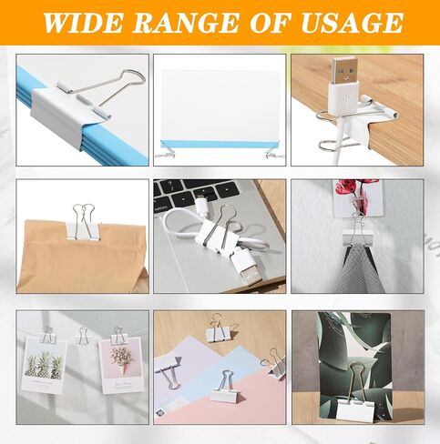Jetec 200 Pcs Extra Large Binder Clips Bulk 2 Inch Metal Paper Clips Office Supplies Black Paper Clamps for Teachers Students Office Business Supplies in Saudi Arabia