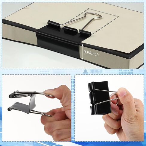 Jetec 200 Pcs Extra Large Binder Clips Bulk 2 Inch Metal Paper Clips Office Supplies Black Paper Clamps for Teachers Students Office Business Supplies in Saudi Arabia