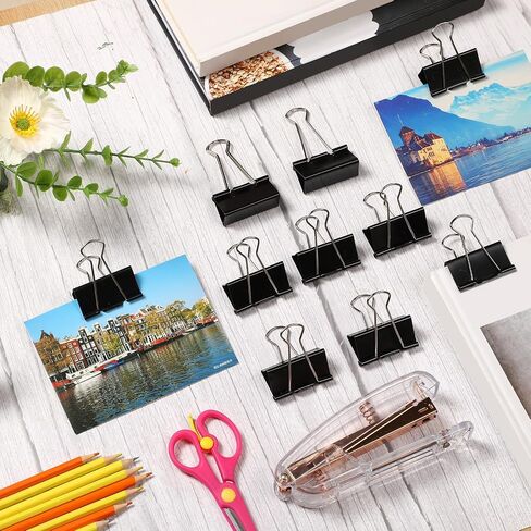 Jetec 200 Pcs Extra Large Binder Clips Bulk 2 Inch Metal Paper Clips Office Supplies Black Paper Clamps for Teachers Students Office Business Supplies in Saudi Arabia