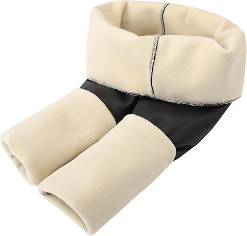 إمرأة أسود فو سروال ضيق من الجلد عالية الخصر الصوف مبطن الجوارب الدافئة بولي Pleather السراويل لفصل الشتاء in Kuwait