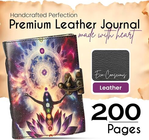 Spell Book of Shadow Lord of the Ring Leather Journal Diary Antique Deckle Edge Paper With Clasp Lock Witchcraft Wiccan Sketchbook Christmas Gift For Men & Women in Saudi Arabia
