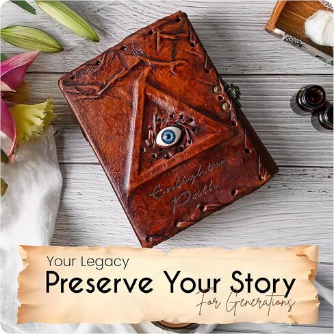 كتاب الإملائي من الظل سيد الخاتم مجلة جلدية يوميات ورقة حافة عتيقة مع قفل قفل السحر Wiccan كراسة الرسم هدية عيد الميلاد للرجال والنساء in Kuwait