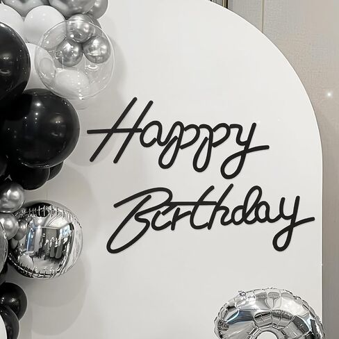 Glitter Gold Happy Birthday Sign, Felt Happy Birthday Sign for Arch Backdrop Balloon Backdrop Decorations Wall Decor for Baby Girl Boy Women Birthday Party Baby Shower in Kuwait