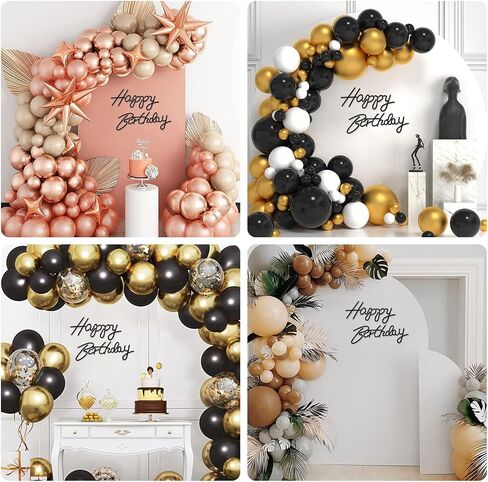 Glitter Gold Happy Birthday Sign, Felt Happy Birthday Sign for Arch Backdrop Balloon Backdrop Decorations Wall Decor for Baby Girl Boy Women Birthday Party Baby Shower in Kuwait