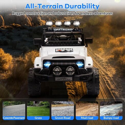 12V Ride On Car for Kids Age 3-8,Battery Powered Electric Ride On Vehicle with Parent Remote Control, Music Story Mode,Powerful Motors,Led Lights,Two Speeds,Max Load 66lbs in Saudi Arabia