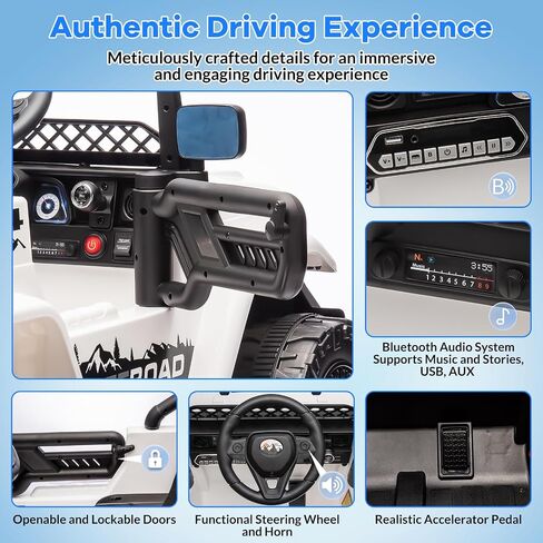 12V Ride On Car for Kids Age 3-8,Battery Powered Electric Ride On Vehicle with Parent Remote Control, Music Story Mode,Powerful Motors,Led Lights,Two Speeds,Max Load 66lbs in Saudi Arabia