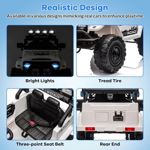 12V Ride On Car for Kids Age 3-8,Battery Powered Electric Ride On Vehicle with Parent Remote Control, Music Story Mode,Powerful Motors,Led Lights,Two Speeds,Max Load 66lbs in Saudi Arabia
