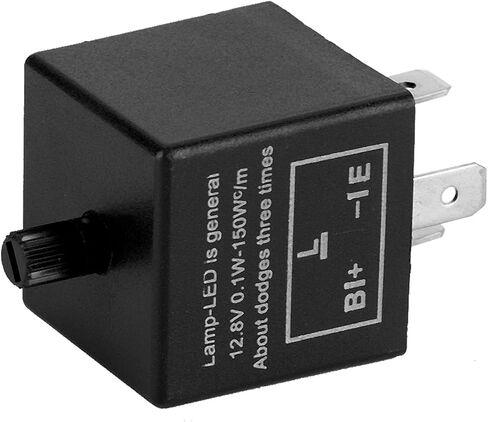 12V LED Motorcycle Turn Signal Flasher Relay, 3-Pin, 0.1W-150W, Adjustable Rate in Saudi Arabia
